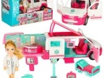 Kinderambulanz 2-in-1 mit mobilem Krankenhaus und Puppe
