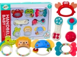 Set aus Babys Rasseln und Beißringen in Tierform, 8 Stk.