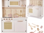 Holz-Kinderküche MDF Retro Boho 100 cm mit Zubehör