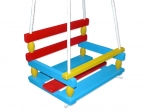 Bunte Holzschaukel mit Rahmen