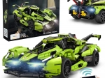 CaDA RC-Sportwagen-Bausatz Blade, grün, 432 Teile mit LED