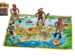 Indianer- und Cowboyfiguren mit Karte 6 cm (Kunststoff)