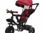 Kinderdreirad drehbar 360 im rot-schwarzen Design