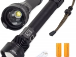 BAILONG taktische LED-Taschenlampe CREE XHP70 mit Zoom, IPX5