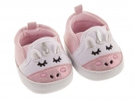 Schühchen für Puppe Antonio Juan – rosa Sneakers mit Einhorn