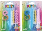 Partykerze Zahl 8 mit 4 Kerzen