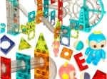 Magnetisches Konstruktionsset mit Kugelbahn und Musik, 118 Teile