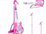 Kinderset mit E-Gitarre und Mikrofon mit verstellbarem Ständer