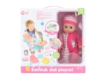 Baby mit Badewanne und Zubehör 28 cm mit Sound