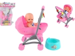 Babypuppe mit Kinderwagen und Töpfchen