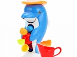 Delfin mit drehendem Wasserrad für die Badewanne