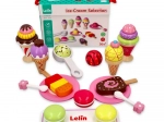 Eiscreme-Set aus Holz Lelin - 25 Teile