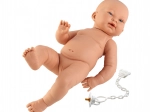 Llorens New Born Mädchen - Realistische Babypuppe weiße Ethnie mit Vollvinylkörper 45 cm