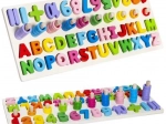 Holzlern-Alphabet und Zahlen mit Ringen