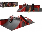 Finger-Skatepark Set mit Rampen, BMX-Rad und Skateboard