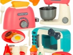 Kinderspielzeug-Küchenset mit Mikrowelle, Toaster und Mixer