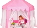 Rosa Kinderzelt Kruzzel – märchenhafter Palast für drinnen und den Garten