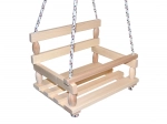 Natürliche Holzschaukel für Kinder