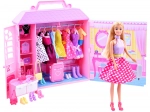 Anlily Puppe mit tragbarem Kleiderschrank und Modeaccessoires
