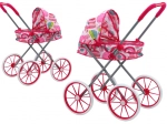 Zusammenklappbarer Puppenwagen mit Liegewanne und Verdeck 60 cm