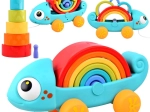 Regenbogen-Chamäleon Montessori-Steckspiel ab 18 Monaten