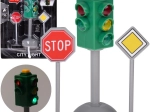 Leuchtende Spielzeugampel mit Sound und 2 Verkehrsschildern
