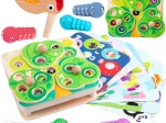 Tooky Toy magnetisches Holzspiel 2-in-1 mit Würmchen