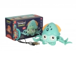 Interaktive krabbelnde Krake mit Sounds, per USB aufladbar