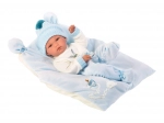 Llorens New Born Junge – realistische Puppe mit Ganzvinylkörper 35 cm