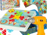Kreatives Konstruktionsset mit Spielzeugbohrer im Koffer, 261 Teile