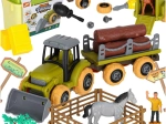Bauernhof mit Traktor und auseinandernehmbaren Fahrzeugen