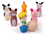 Holz-Kegelspiel Bauernhof von Bigjigs Toys