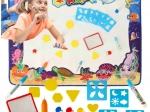 Aqua Magic Wasser-Malmatte XXL mit Stempel- und Schablonenset 100 × 80 cm