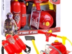 Feuerwehr-Set für Kinder mit Helm mit Licht und Sound, Wasser-Rucksack und Zubehör