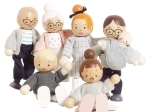 Familie aus Holzpuppen fürs Puppenhaus Le Toy Van (7 Stk.)