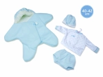 Kleidung für Puppe NEW BORN 40–42 cm – Fleece-Stern, 3-teiliges Set