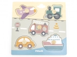 Holzsteckpuzzle – Verkehrsmittel