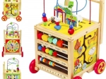 Holzlaufgitter und Bildungswürfel für Kinder