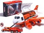 Feuerwehr-Frachtflugzeug mit Autos