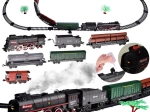 Elektrische Eisenbahn mit Dampflokomotive, Geräuschen und Licht