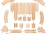 BIGJIGS RAIL Holzschienen, Set mit 25 Teilen