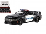 Metallmodellauto Ford Mustang Dark Horse Police 2024 1:38 mit Rückzug, 13 cm