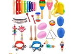 Holz-Musikset für Kinder mit Rucksack, 22 Stk.