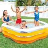 Orangefarbener aufblasbarer Kinderpool 185 x 180 cm