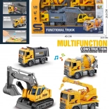 Baufahrzeuge 1:20 mit Licht und Sound – Set mit 4 Stück