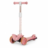 Kinder-Dreiradroller mit LED LIONELO Timmy Pink Rose