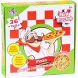Rundes Puzzle Pizza 36 Teile