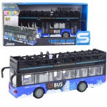 Doppeldecker-Stadtbus 1:16 mit Antrieb, Licht und Sound – blau
