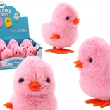 Hüpfendes Aufzieh-Plüschküken, rosa