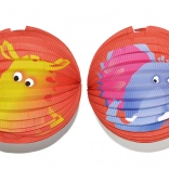 Papierlaterne Kugel mit Tiermuster 25 cm